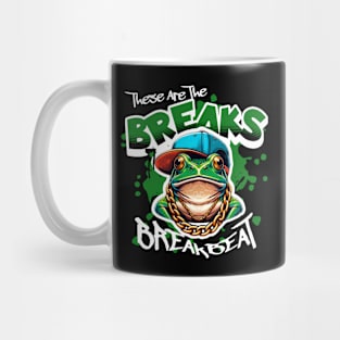 BREAKBEAT  - These Are The Breaks Frog (white/green) Mug